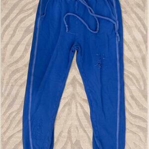 Red haute blue joggers